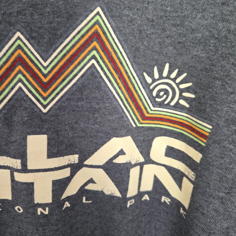Graphic Tee Medium Cadillac Mountain Acadia Maine Gray Retro Eco-Mountain Brand - Picture 5 of 8